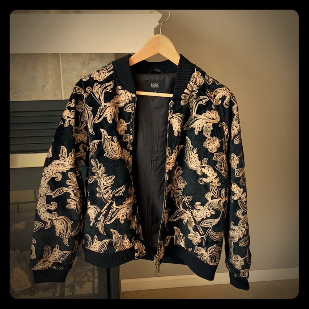 Goldie black and gold jacket